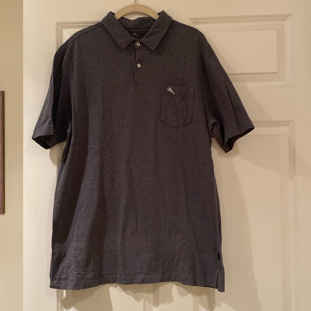 Men’s Tommy Bahama grey 2 button shirt